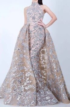Embroidery Splice Debutante Style A-Line Sleeveless Prom Dress